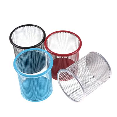 Anti-Rust Mesh Steel Iron Pen Holder Metal Pen Practical Sta