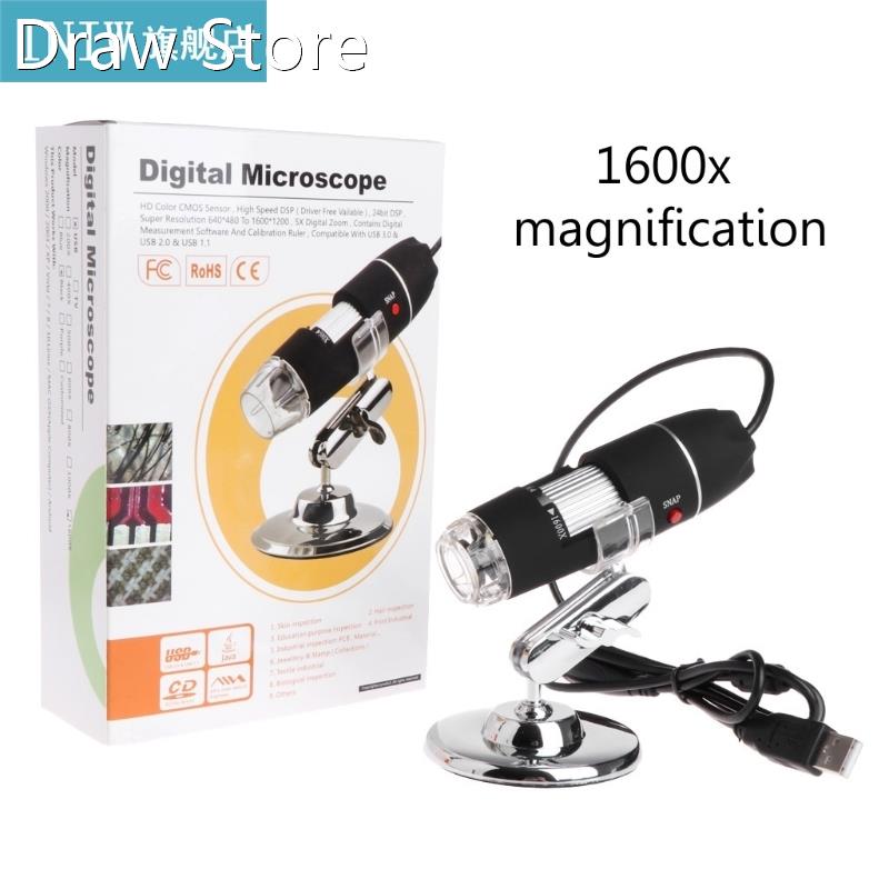 2019 High Quality New 1600X 2MP Zoom Microscope 8 LED USB Di