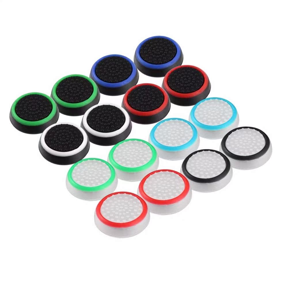 2pcs Silicone Anti-slip Striped Gamepad Keycap Controller Th