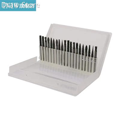 20pcs 1/8 Inch 3mm Shank Tungsten Carbide Files Burrs Tapere