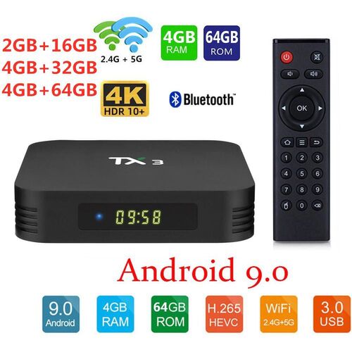 TX3 Android 9.0 Smart TV BOX Amlogic S905X3 8K Set Top Box 4