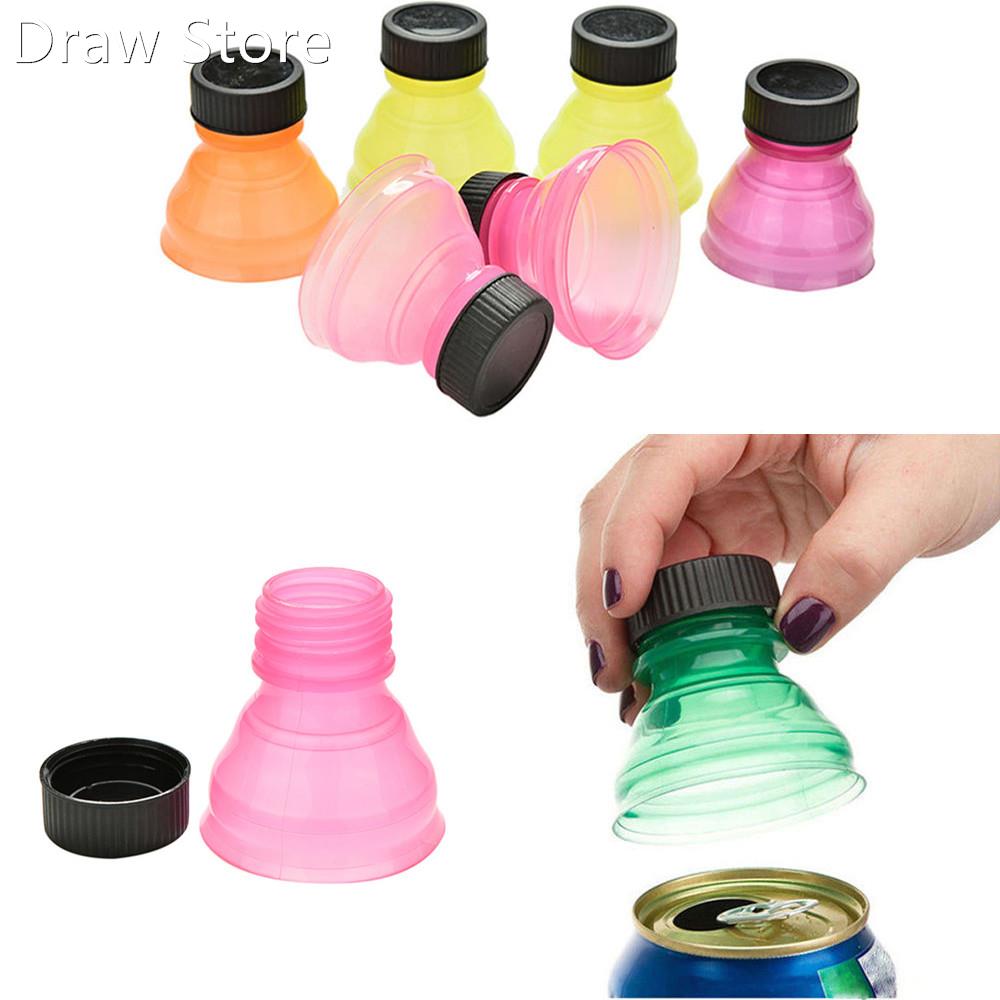 Creative 6Pcs Soda Saver Pop Beer Beverage Can Cap Flip Bott