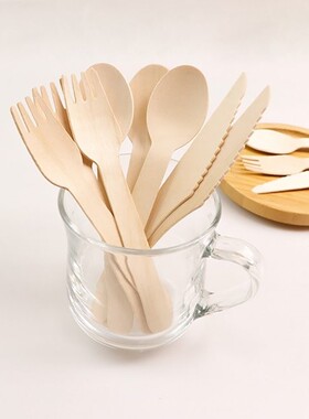 50pcs Disposable Wooden Spoon Taster Teaspoons Ice Cream Spo