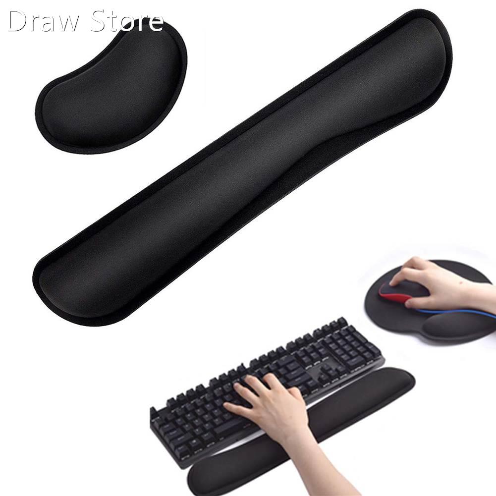 Keyboard Wrist Rest Mouse Pad Memory Foam Ergonomic Mouse