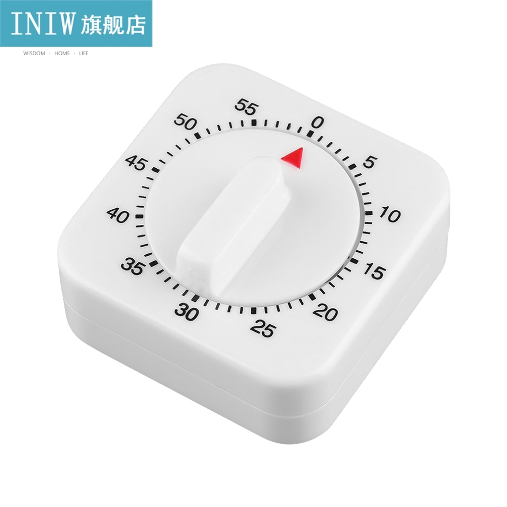 60 Minutes Kitchen Timer Count Down Alarm Reminder White Squ