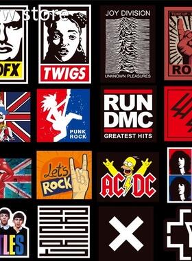 100Pcs Ro Sticker Music Re tr1o Bacnd Graffiti JDMStickerks