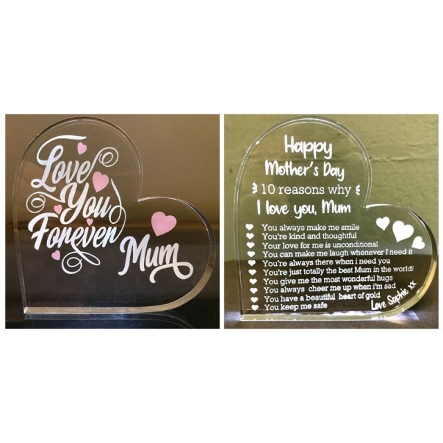 2022 New Heart Mothers Day Decorations Love You Forever Mum
