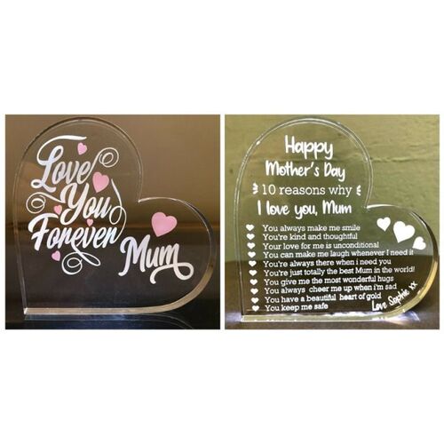 2022 New Heart Mothers Day Decorations Love You Forever Mum