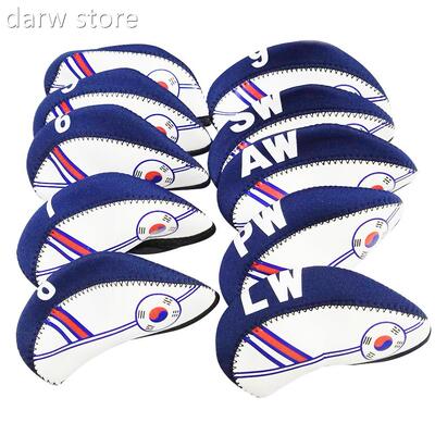 10PCS/SetCu Exqulisite Kore1a Fag Print Golf Clb Iron Head o