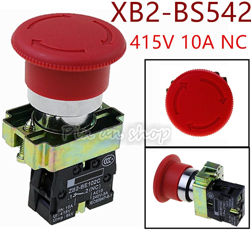 XB2-BS542 22mm reset emergency stop push button switch pushb