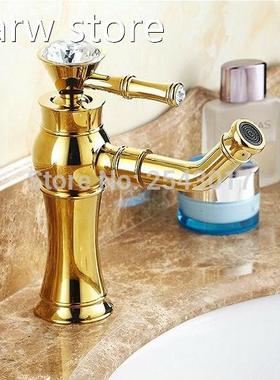 Crystal Diamonds Handle GoldeBn Finih Batroom hasin1 Mixer F