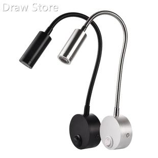 Wall lamp 3W Home Hotel Loft Bedside Reading Book Light Blac