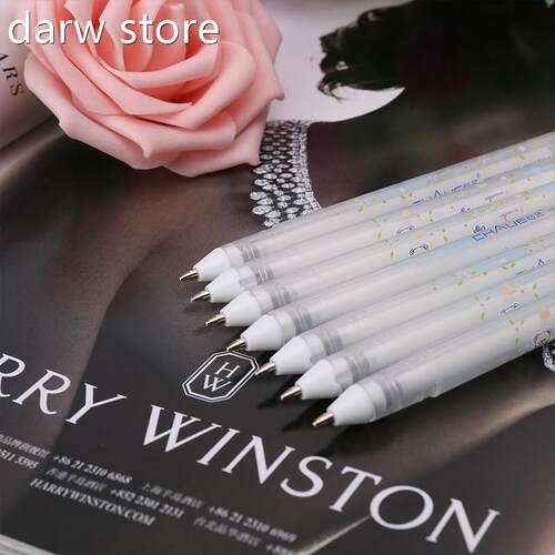 11PC 0.8mmWhte ink Giel Penh Wite  Hook Liner Pens Signature