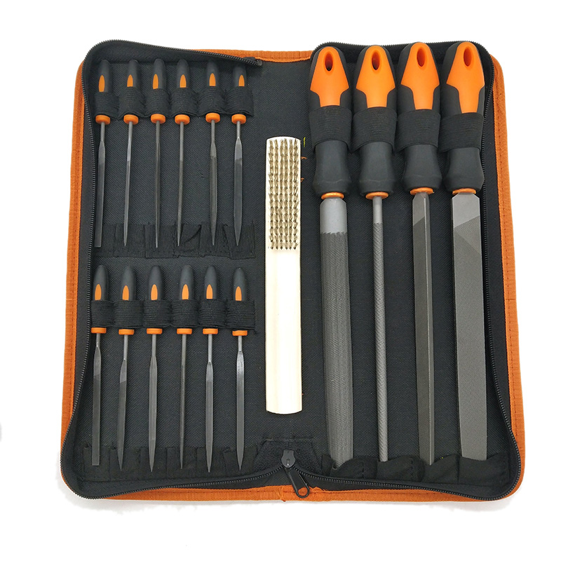 17Pcs 适用于ged Alloy Steel File Set with Carry Case, Precis