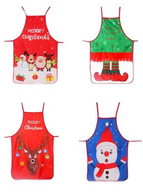 Merry Christmas Snowman Printed Personality Aprons Bar Resta