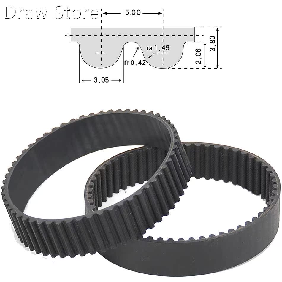 1Pcs HTD 5M-695 To 5M-750 Closed Loop Timing Belt Rubber Syn