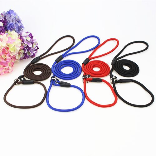 Dog Collar S/M/L Pet Dog Nylon Rope Training Leash Slip Lead