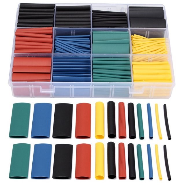 Heat Shrink Tubing 530Pcs Insulation Shrinkable Tube Assortm