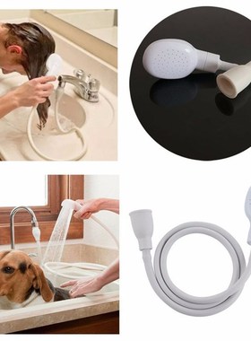 Portable Sink Bath Shower Head Dog Pet Washing Holder Attach
