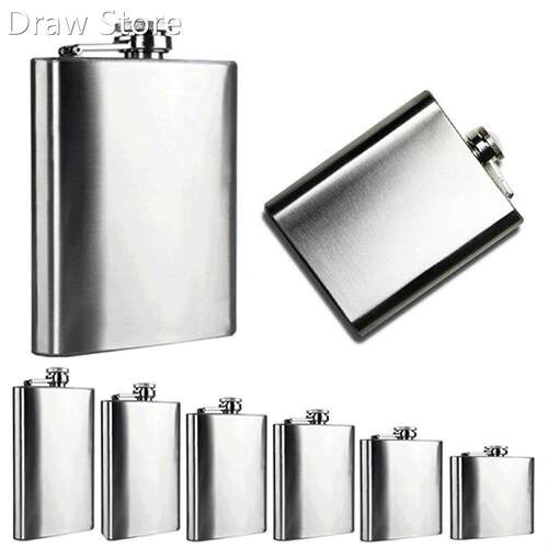 Flask Portable Multi-capacity Stainless Steel Durable Hip