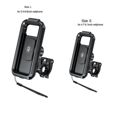 Waterproof Bicycle Phone Holder Stand Motorcycle Handlebar M