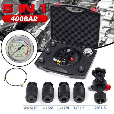 0-400Bar 6000Psi Pressure Gauges Test Kit Gauges Set Hydraul