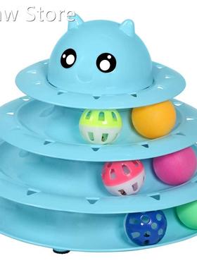 Cat Toy Roller Cat Toys 3 Level Towers Tracks Roller Interac