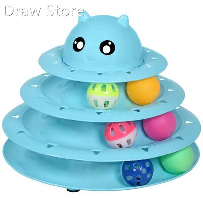 Cat Toy Roller Cat Toys 3 Level Towers Tracks Roller Interac