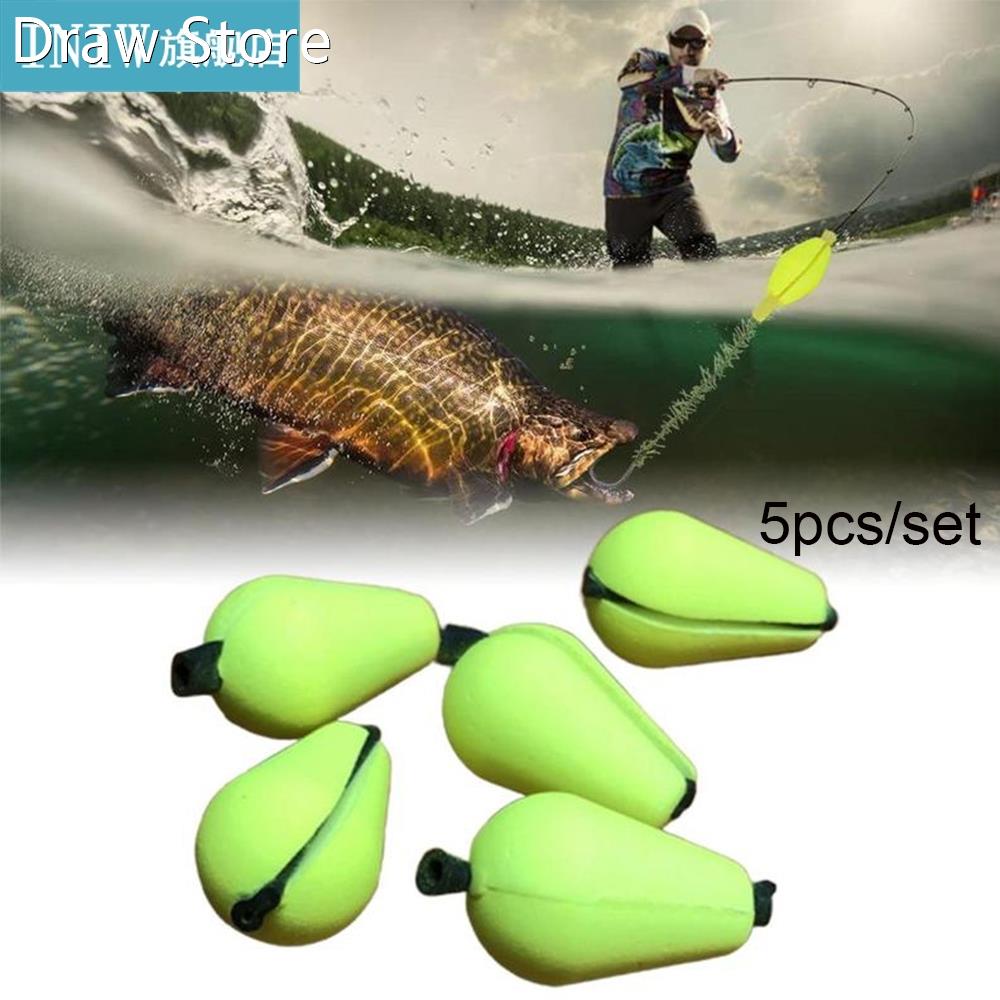 5Pcs EVA Foam Oval Fishing Floats Beads Fly Fishing Bobbers