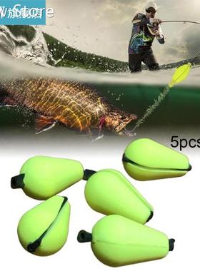 5Pcs EVA Foam Oval Fishing Floats Beads Fly Fishing Bobbers