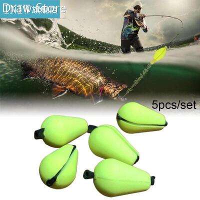 5Pcs EVA Foam Oval Fishing Floats Beads Fly Fishing Bobbers