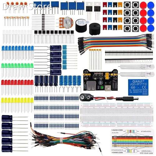 Diy Electronics Basic Starter Kit Breadboard,Jumper wires,Re