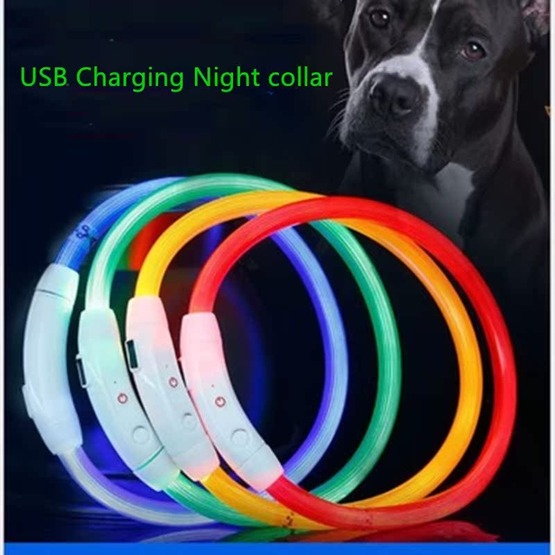 USB Charging Flashing Night LED Dog Collar Cat Collars Lumin