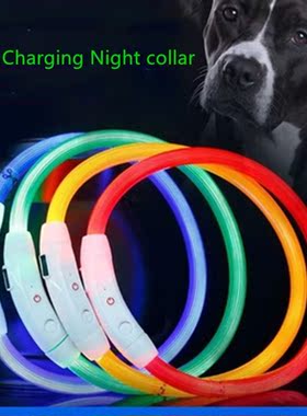 USB Charging Flashing Night LED Dog Collar Cat Collars Lumin