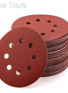 5 Inch 8-Hole Sanding Disc Aluminum Oxide Flocking Back Sand