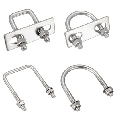 Square U-Bolts 304 Stainless Steel with Nuts Frame Straps 适