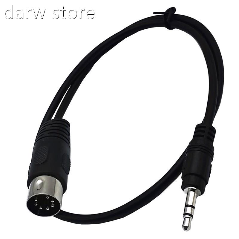 Din 7Pin Male3 to .5mm1o 1/8in Stere Audio Cable MIDI p7 in
