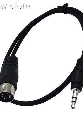 Din 7Pin Male3 to .5mm1o 1/8in Stere Audio Cable MIDI p7 in