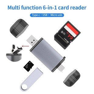 USB 2.0 Card Reader Type-c Micro-USB SD TF U-disk Portable R