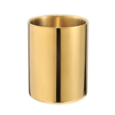 Stainless Steel Pen Holder Gold Pen Cup Exquisite Metal Vase