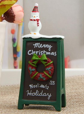 Merry Christmas Snowman Holiday Ornament Garden Micro Landsc