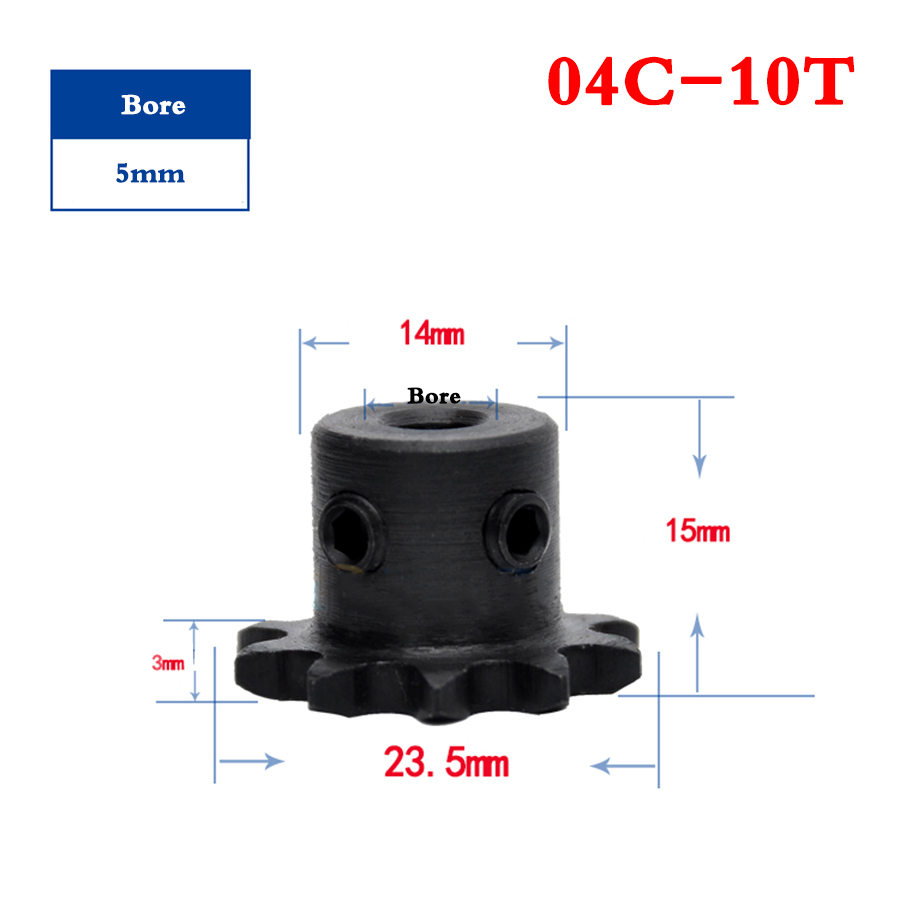 1Pcs 04C-10 Tooth Sprocket Wheel Industrial Chain Gear With