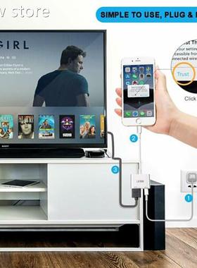 8 Pin t1o HtDMI Digtal TVu AV Adaper for iPad iPhone Adiio V