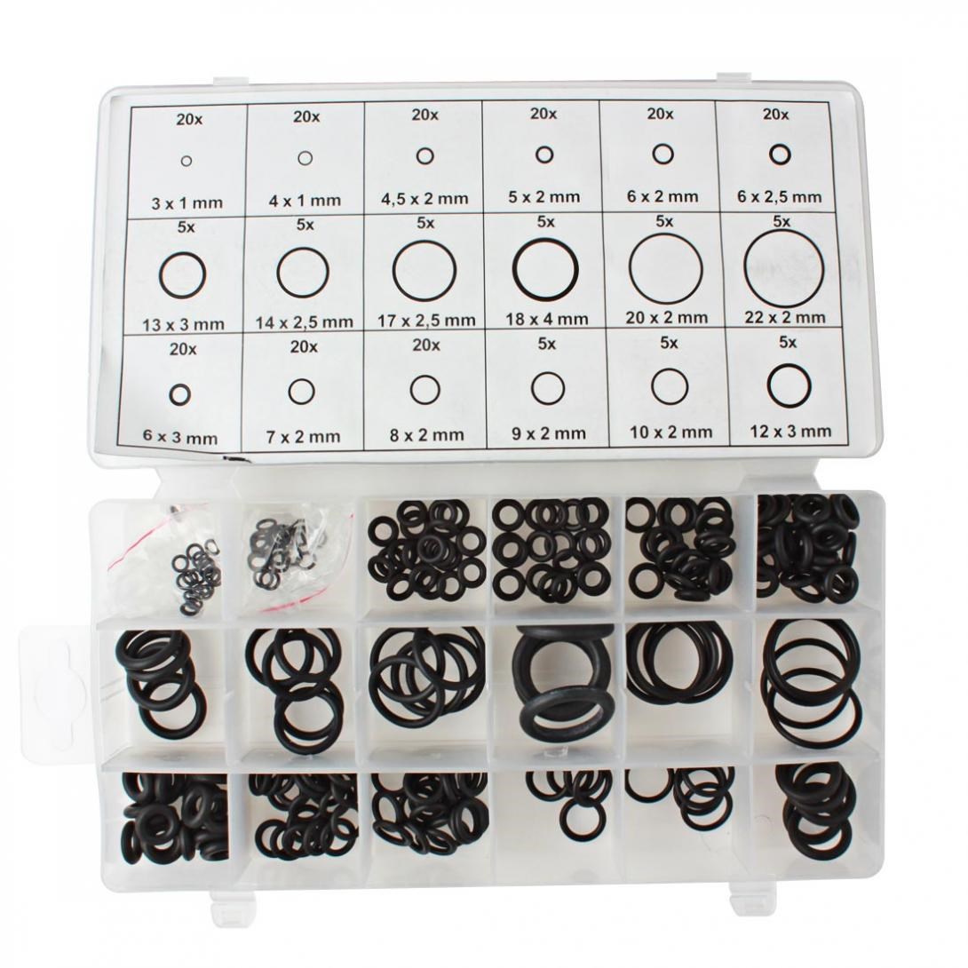 225pcs/lot Rubber O-Ring Gasket Assortment Kit SAE Plumbing