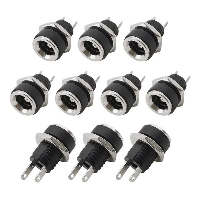 10Pcs DC-022B 12V 5.5x2.1mm DC Connector 5.5*2.1mm DC Power