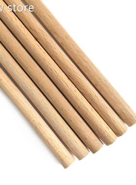 10pcs 30cm Long 5mm 50mm DIY Womoedn Round Dowel Rod Pol1se