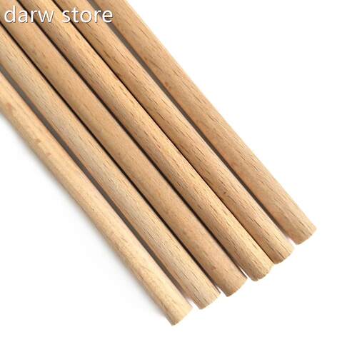 10pcs 30cm Long 5mm 50mm DIY Womoedn Round Dowel Rod Pol1se