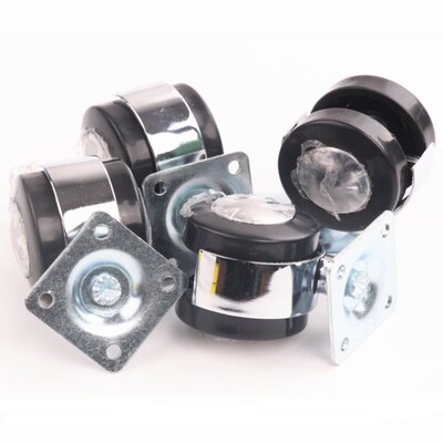 4PCS Black Alloy Universal Wheels Swivel Casters 40kg Platfo