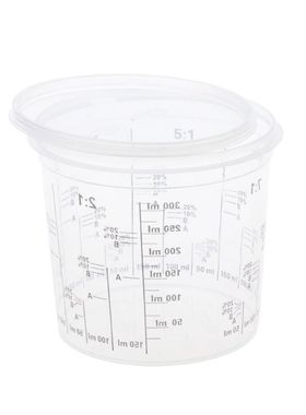 5Pc 400ml Graduated Clear Paint Mixing Cup Calibrated Mixing