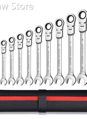 Flexible Ratchet Wrench Spanner Nut Tool Head Ratchet Metri